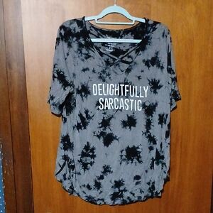 Delightfully Sarcastic Women's Gray Top